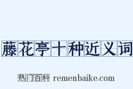 藤花亭十种近义词是什么意思的图片